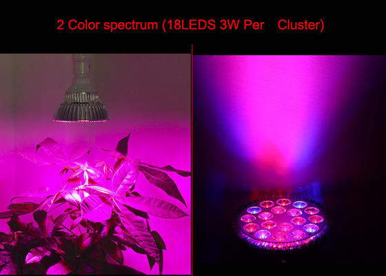 Agricultural 54w Led Grow Light Bulbs For Indoor Greenhouse Growing Box VEG Bloom